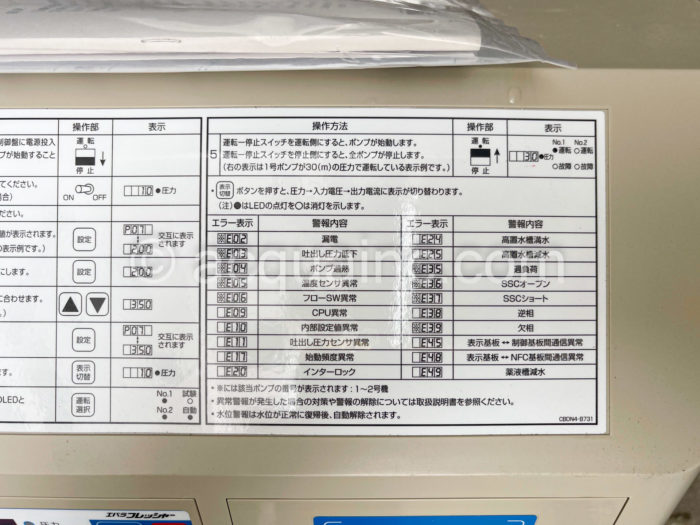 40BDRME52.2 F58 エラーコード一覧